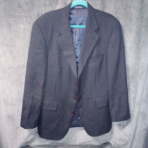 Ralph Ralf Lauren Navy Blue Wool Sport Coat Size 46R EUC